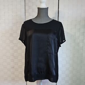 Mossimo Supply Co. Black Satin Blouse
